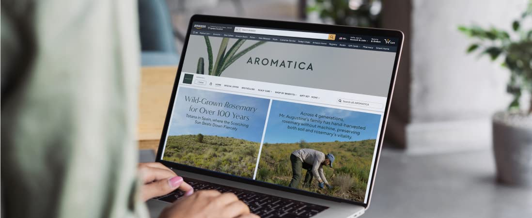品牌的亚马逊店铺页面: Aromatica